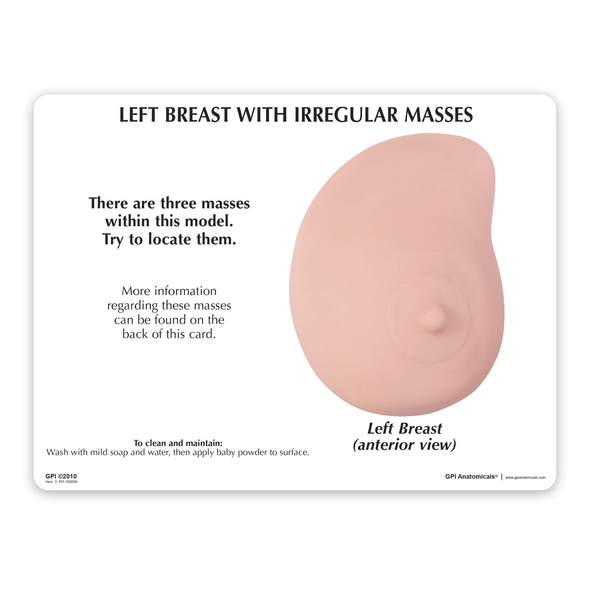 Left Breast Education Card